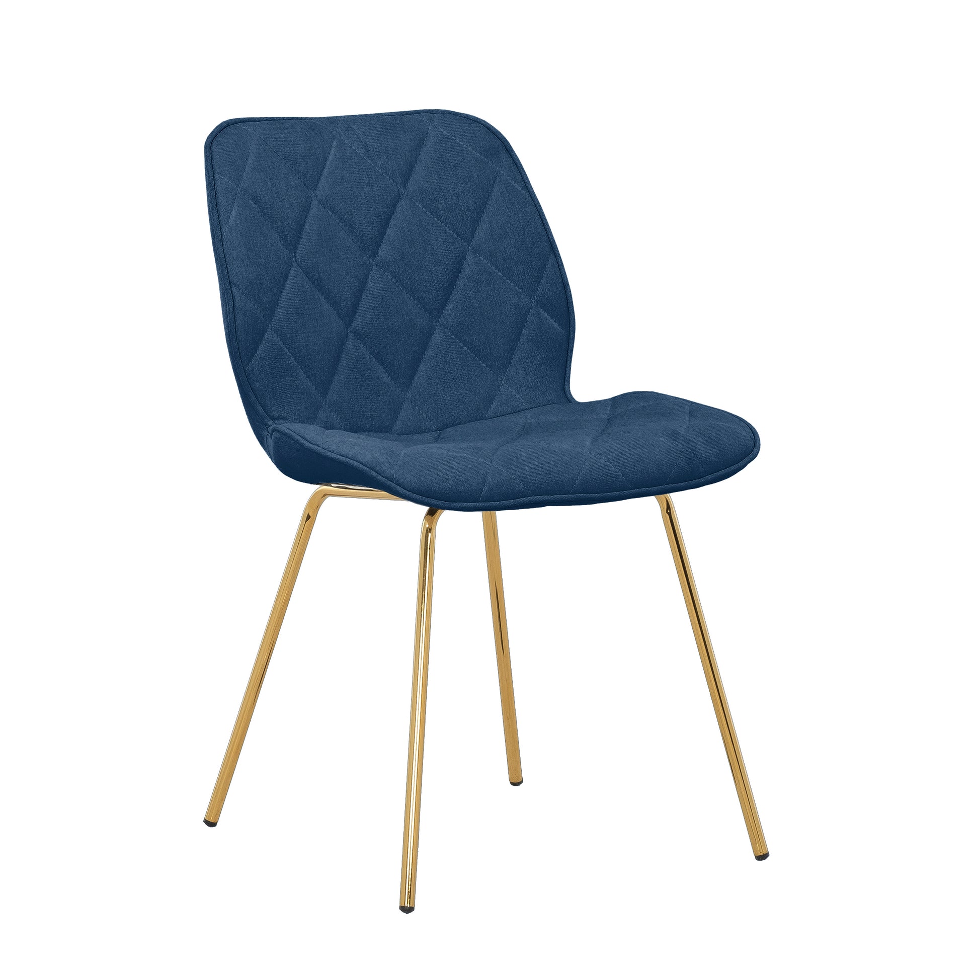 Willow Diamond-Tufted Slipper Chair, Black, Gold Legs-Dining Room-DECOROLALA