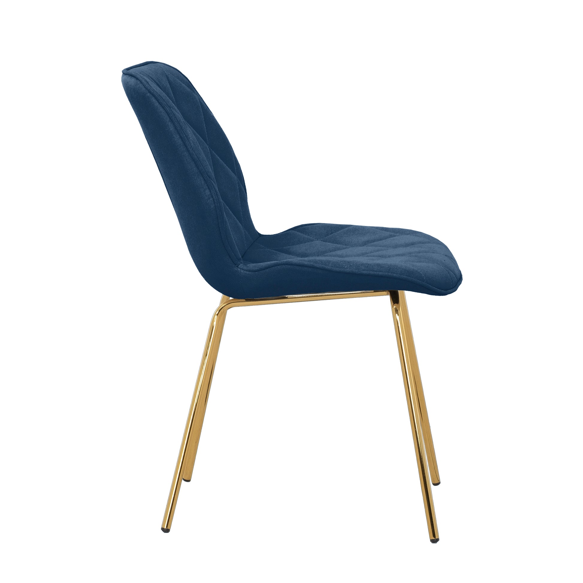 Willow Diamond-Tufted Slipper Chair, Black, Gold Legs-Dining Room-DECOROLALA