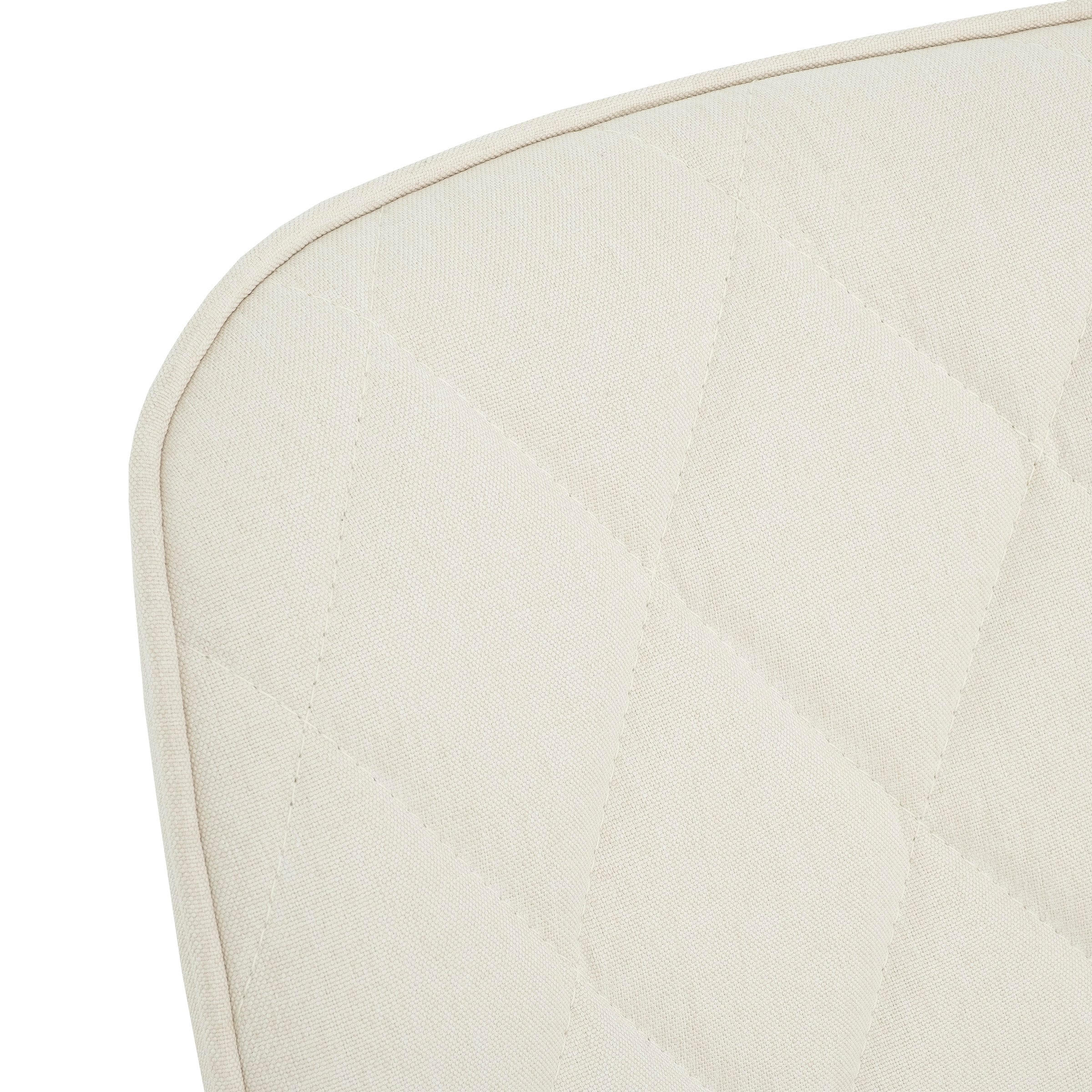 Willow Diamond-Tufted Slipper Chair, Cream, Gold Legs (2-Pack)-Dining Room-DECOROLALA