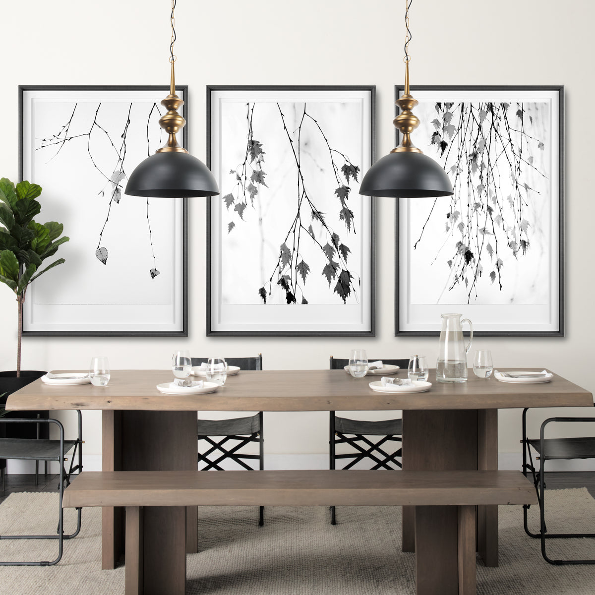 Willson 17.0L x 17.0W x 29.0H Black Iron W/Antique Brass Dome Pendant Light-Pendant Lighting-DECOROLALA