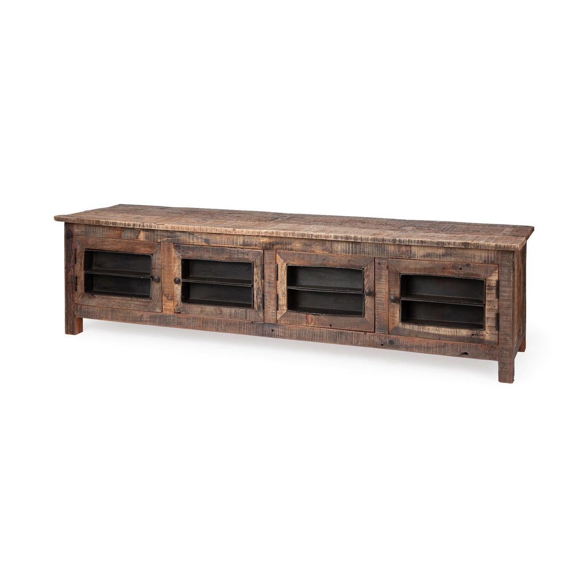 Wilton II Reclaimed Wood and Metal Media Console-Media Console-DECOROLALA