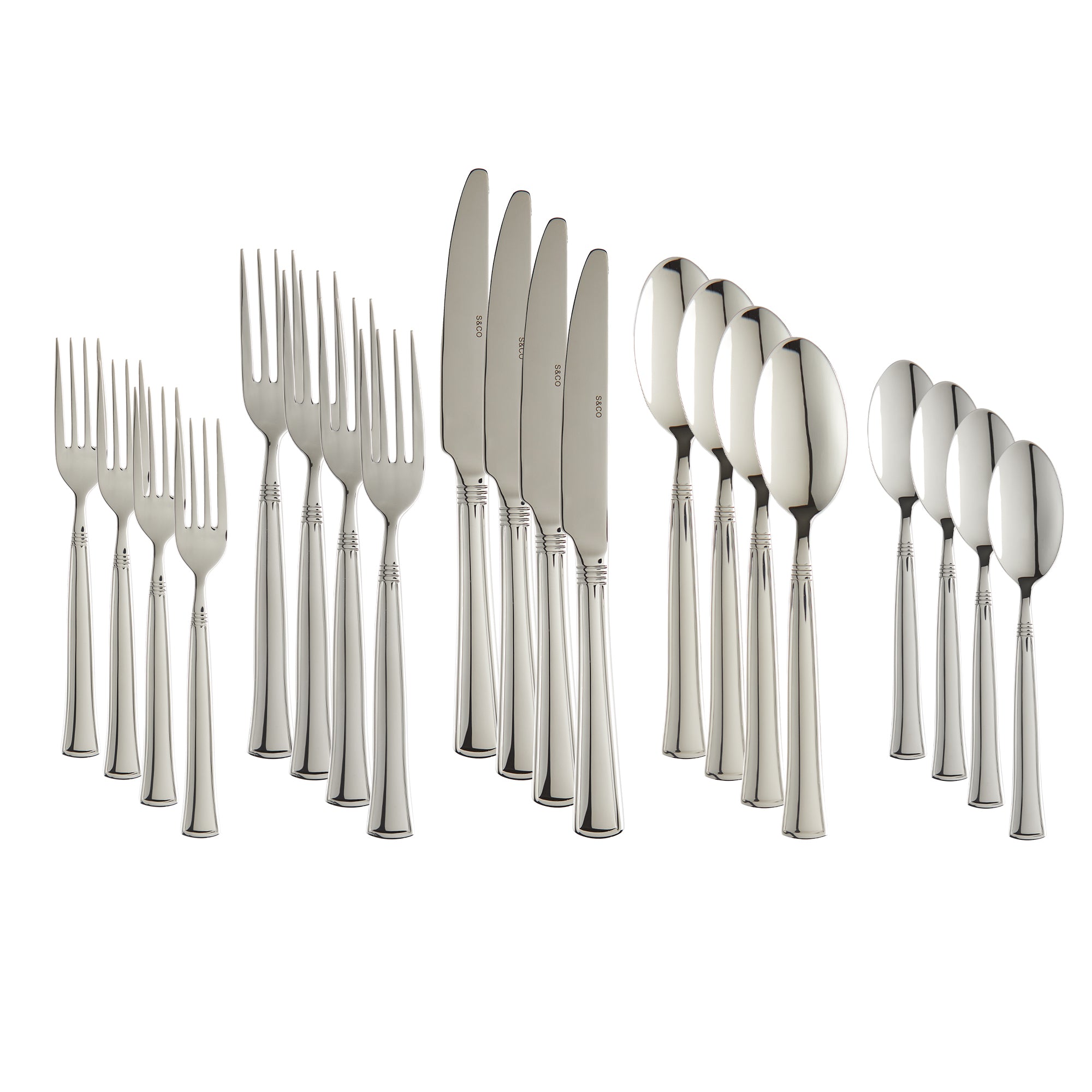 Windsor 20pc Flatware Set - 18/10 Stainless Steel-Cutlery and Flatware-DECOROLALA