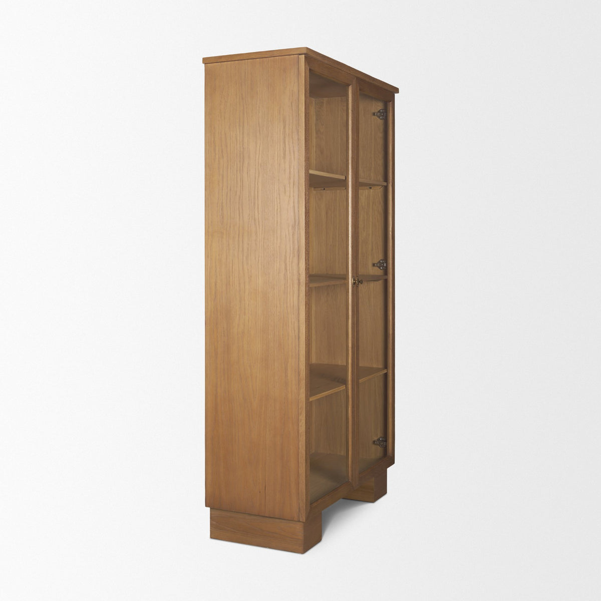 Winsford Two-Tone Oak Display Cabinet w/ Glass Doors-Cabinets-DECOROLALA
