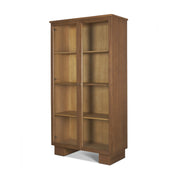 Winsford Two-Tone Oak Display Cabinet w/ Glass Doors-Cabinets-DECOROLALA