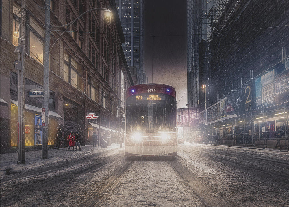 Winter Time Toronto Artwork Print by Jackson Carvalho-canvas-DECOROLALA