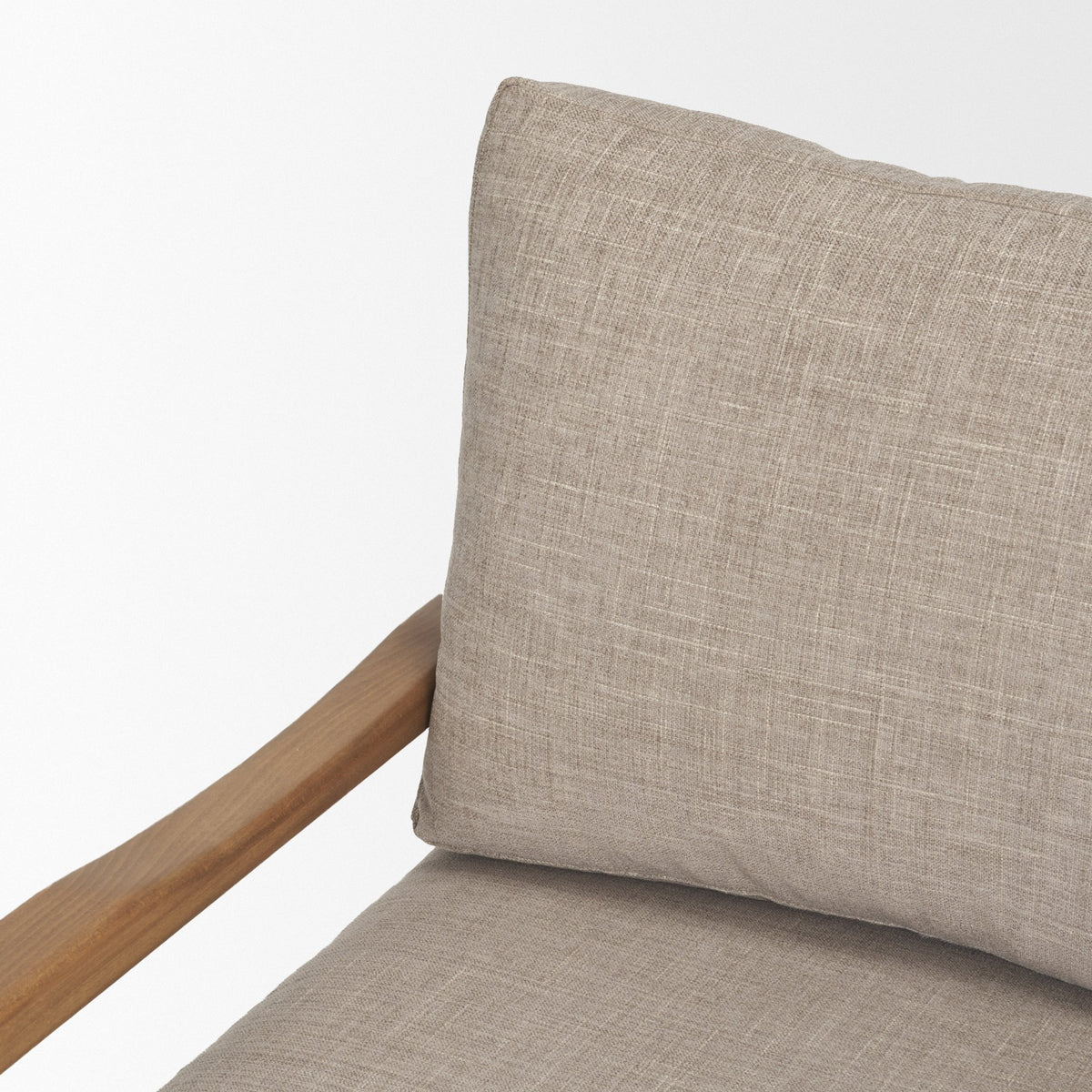 Witton Gray Fabric Beech Wood Slingback Backrest Accent Lounge Chair-Accent Chairs-DECOROLALA