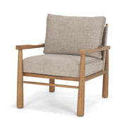Witton Gray Fabric Beech Wood Slingback Backrest Accent Lounge Chair-Accent Chairs-DECOROLALA