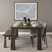 Wolcott 84"L x 42"W Rectangular Dining Table | Modern | Dark Brown Wood | Seats 8-Dining Tables-DECOROLALA