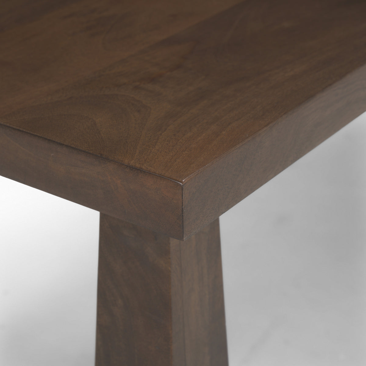 Wolcott Rectangular Dark Brown Solid Wood Bench-Benches-DECOROLALA