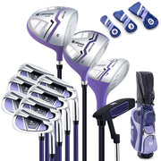 Women's Complete Golf Club Set Right Hand with Rain Hood-Purple-Golf-DECOROLALA