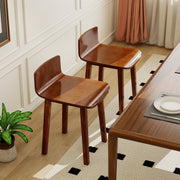 Wood Dining Chair Set of 2 Farmhouse Kitchen Dining Room Chairs Mid-Century Modern Armless Side Chairs-Brown-Dining Chairs-DECOROLALA