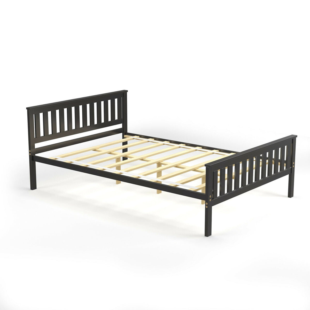 Wood Platform Bed with Headboard-Simple Bed Frame-DECOROLALA
