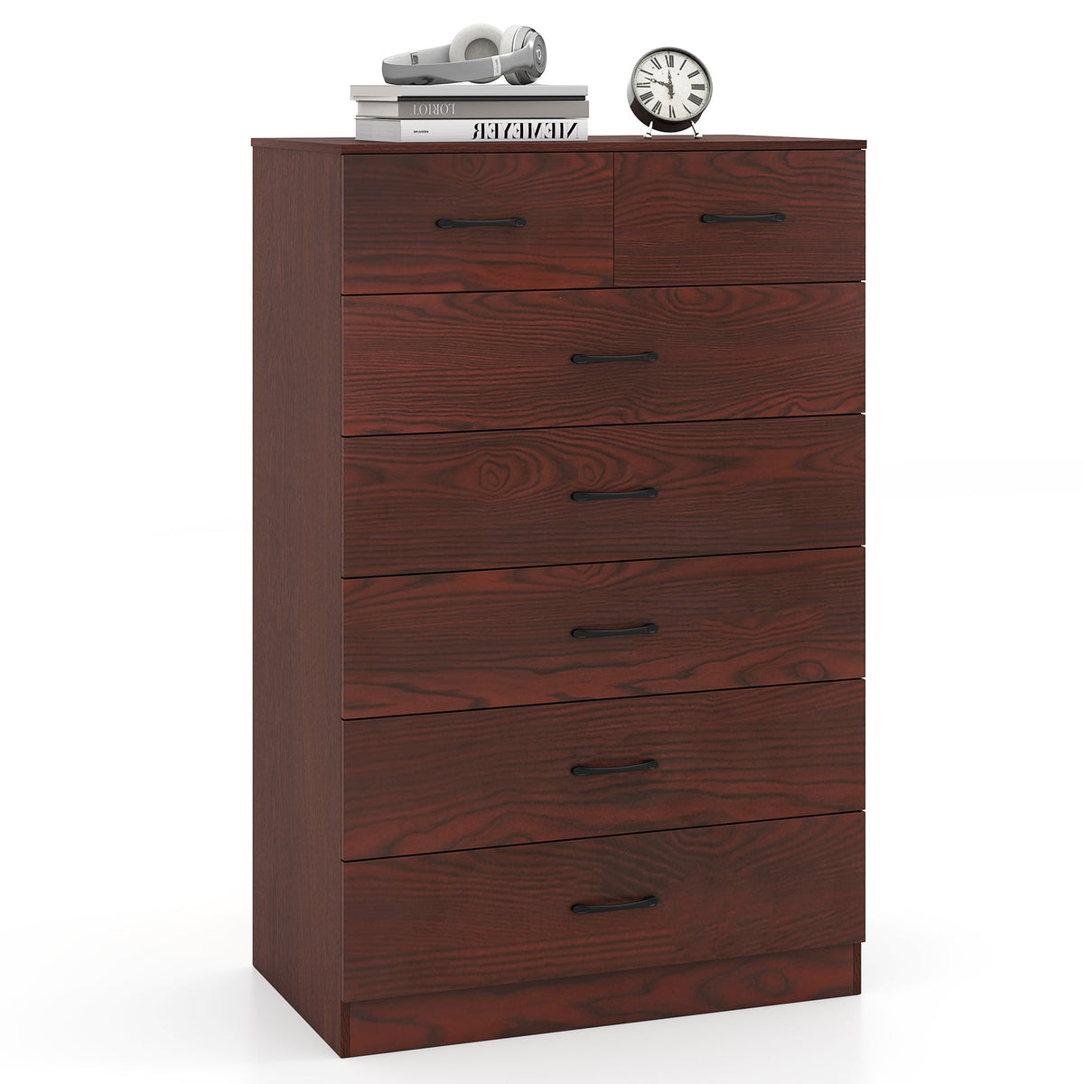 Wooden Chest of Drawers 7-Drawer White/Brown (min order qty 2)-Dressers & Chests-DECOROLALA