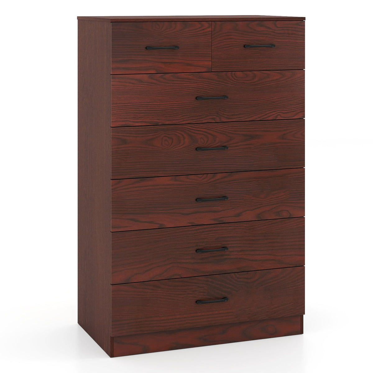Wooden Chest of Drawers 7-Drawer White/Brown (min order qty 2)-Dressers & Chests-DECOROLALA