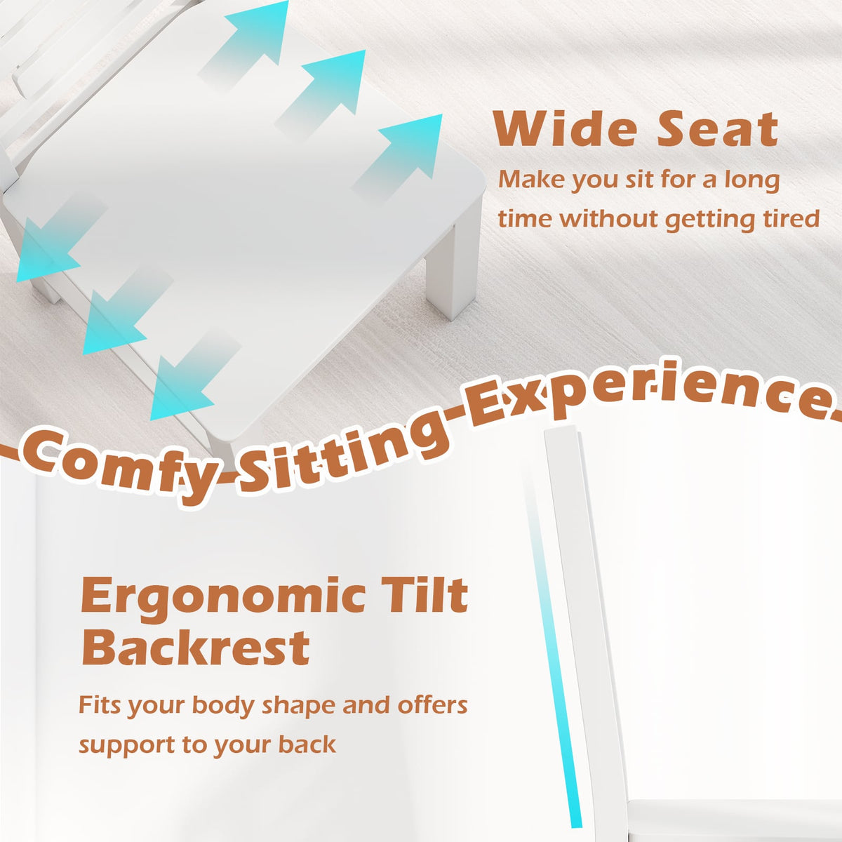 Wooden Dining Chair Set of 2 Solid Rubber Wood Kitchen Chairs-White-Dining Chairs-DECOROLALA
