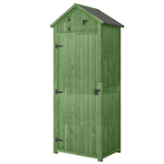 Wooden Garden Storage Shed - 30" x 21" x 71" Green-Patio & Garden > Lawn & Garden > Sheds > Outdoor Storage Cabinet-DECOROLALA