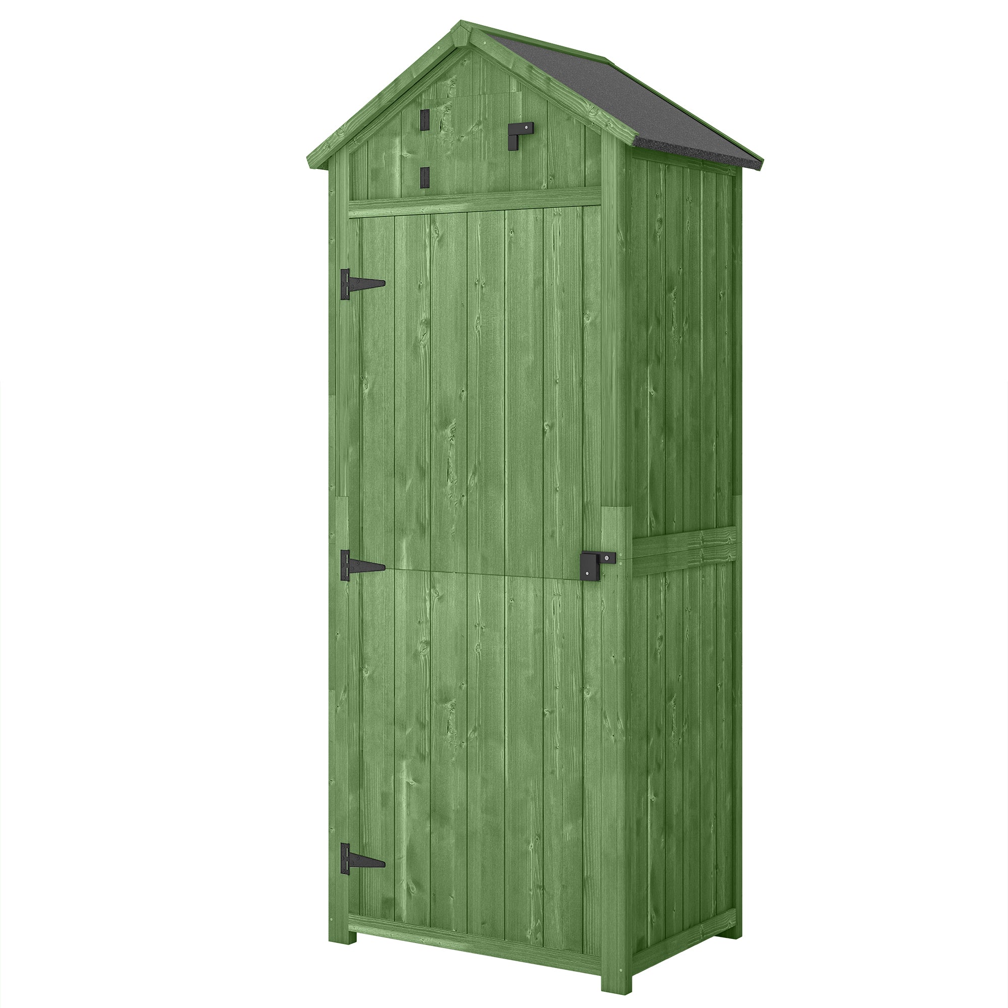 Wooden Garden Storage Shed - 30" x 21" x 71" Green-Patio & Garden > Lawn & Garden > Sheds > Outdoor Storage Cabinet-DECOROLALA
