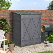 Wooden Garden Storage Shed - Green and Grey 55"L-Patio & Garden > Lawn & Garden > Sheds-DECOROLALA