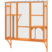 Wooden Outdoor Catio - 3-Tier Cat Window Box Enclosure-DECOROLALA