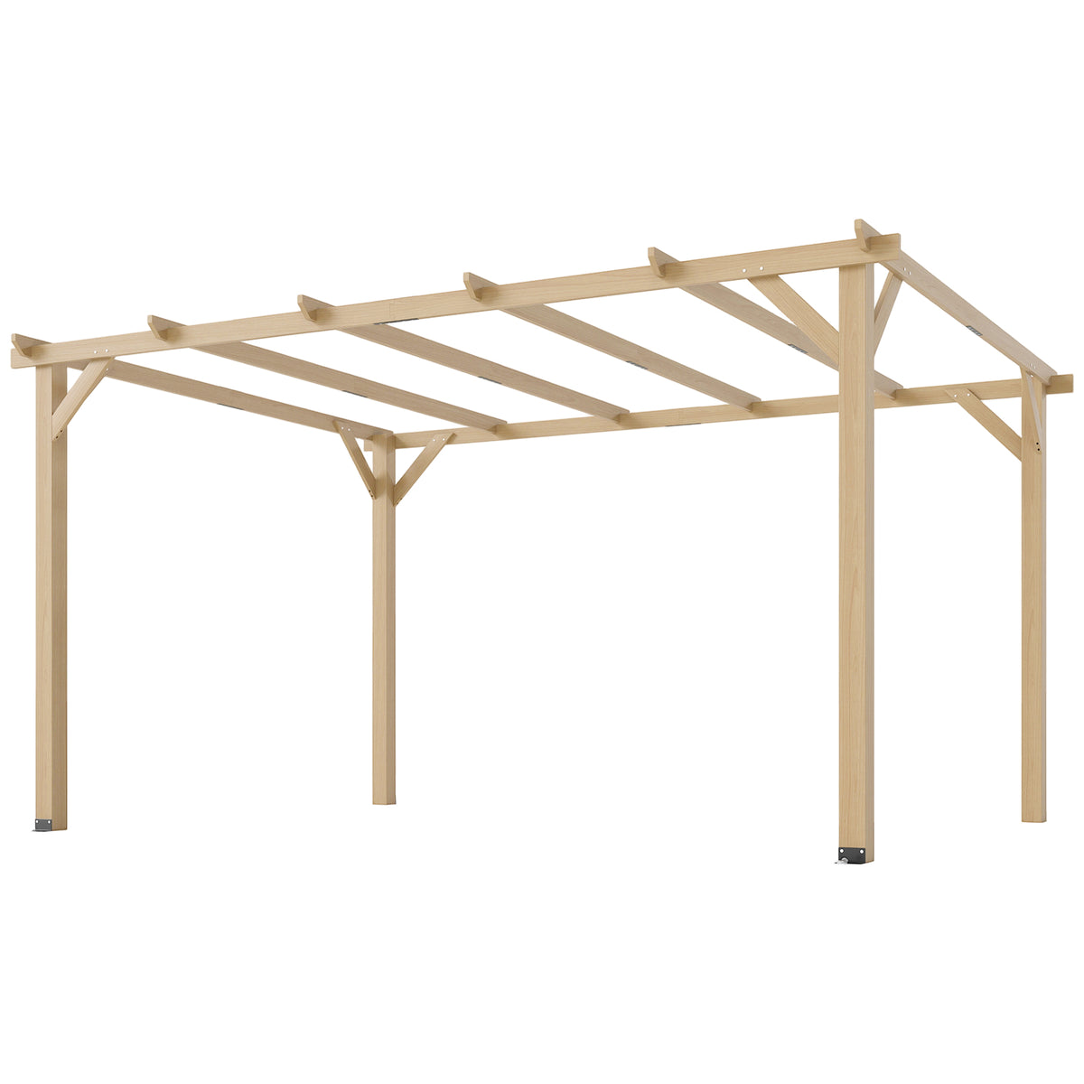 Wooden Pergola 10x13 ft - Natural Wood Gazebo-Pergolas-DECOROLALA