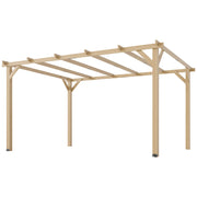 Wooden Pergola 10x13 ft - Natural Wood Gazebo-DECOROLALA