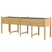Wooden Raised Garden Bed - 7.4' Large Elevated Planter-DECOROLALA
