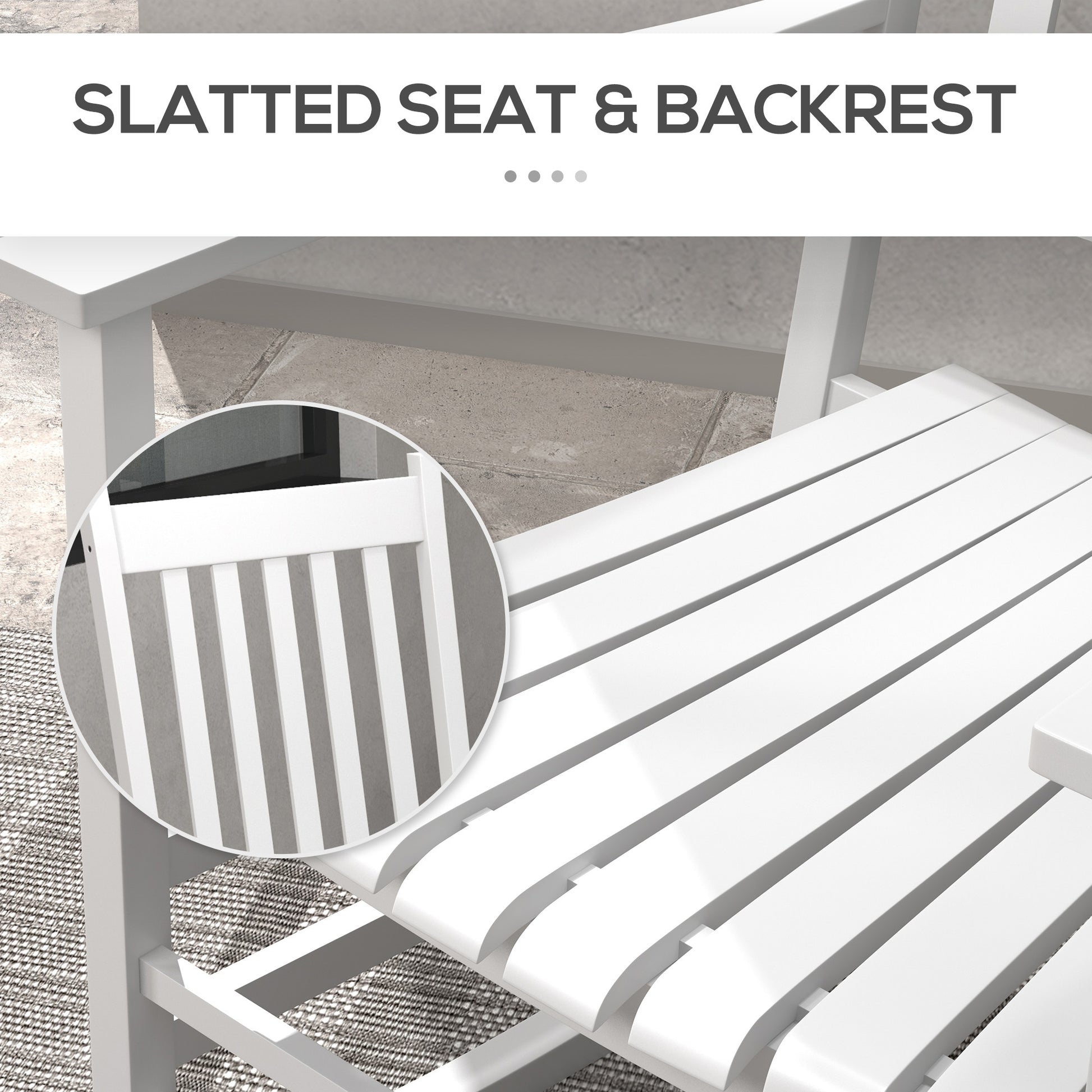 Wooden Rocking Chair Set - White 2 Chairs-DECOROLALA