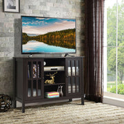 Wooden TV Stand Cabinet for 45" TV - Brown 43" Console-Entertainment Centers & TV Stands-DECOROLALA