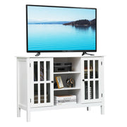 Wooden TV Stand Console Cabinet for 50 Inch TV-White-Entertainment Centers & TV Stands-DECOROLALA
