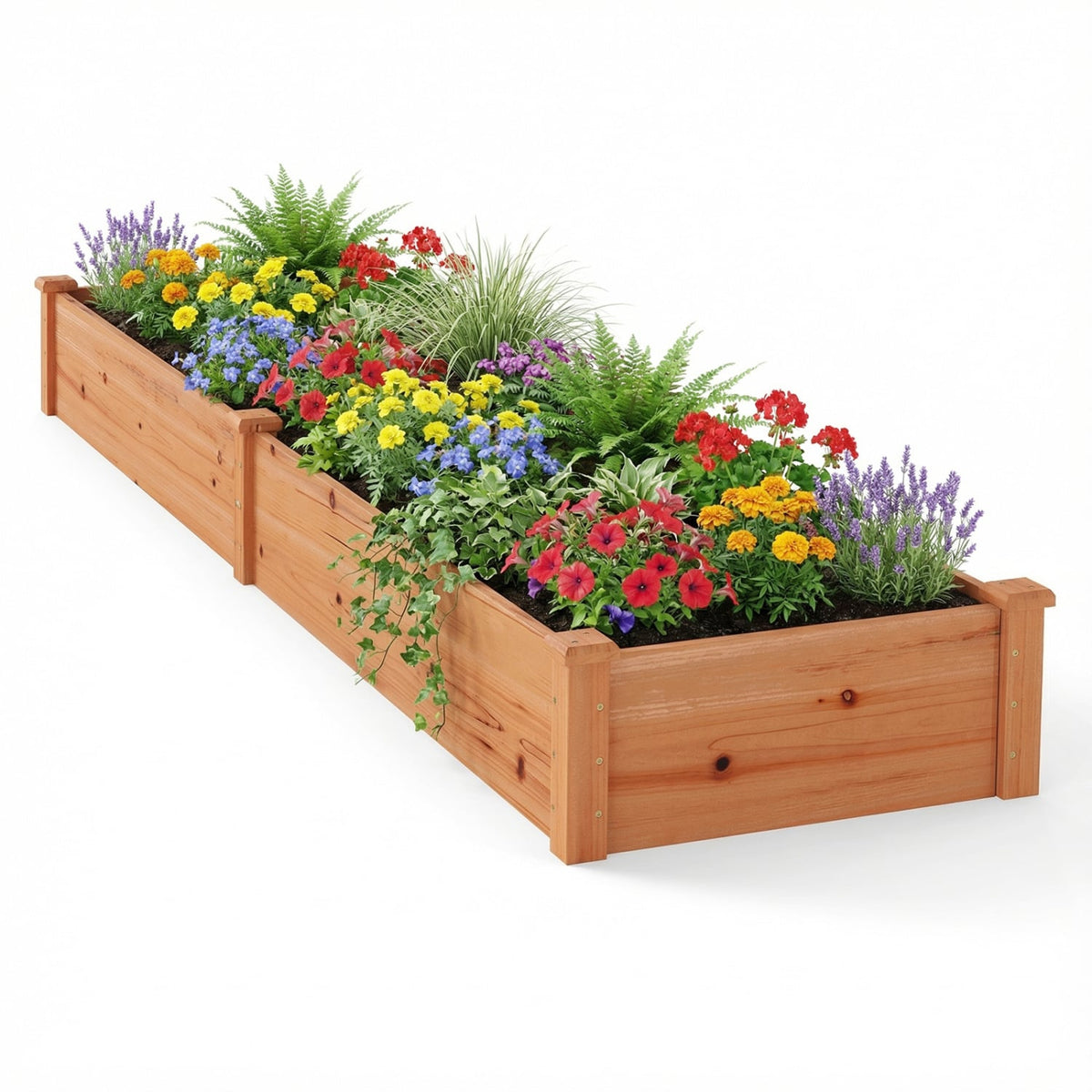 Wooden Vegetable Raised Garden Bed for Backyard Balcony Patio-Orange-Raised Garden Beds-DECOROLALA