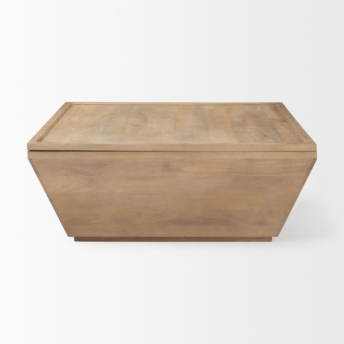 Wyatt 41.0L x 41.0W x 16.0H Brown Wood Angular Coffee Table-Coffee Tables-DECOROLALA
