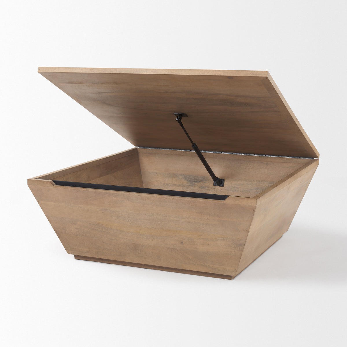Wyatt 41.0L x 41.0W x 16.0H Brown Wood Angular Coffee Table-Coffee Tables-DECOROLALA