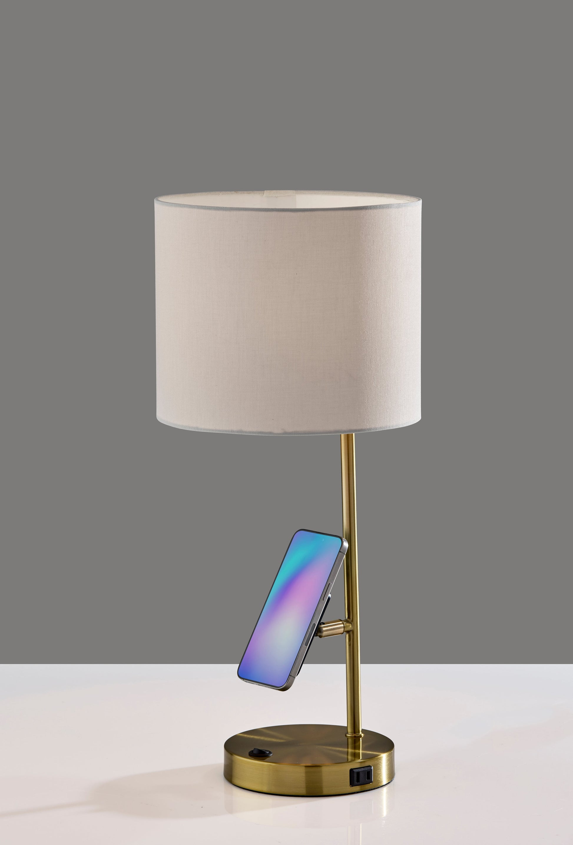 Wyatt Supercharger Desk Lamp- Antique Brass-Lighting-DECOROLALA