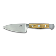 ALPHA OLIVE |  Hard Cheese Knife 4" Blade | Forged Steel / Olive wood handle-0