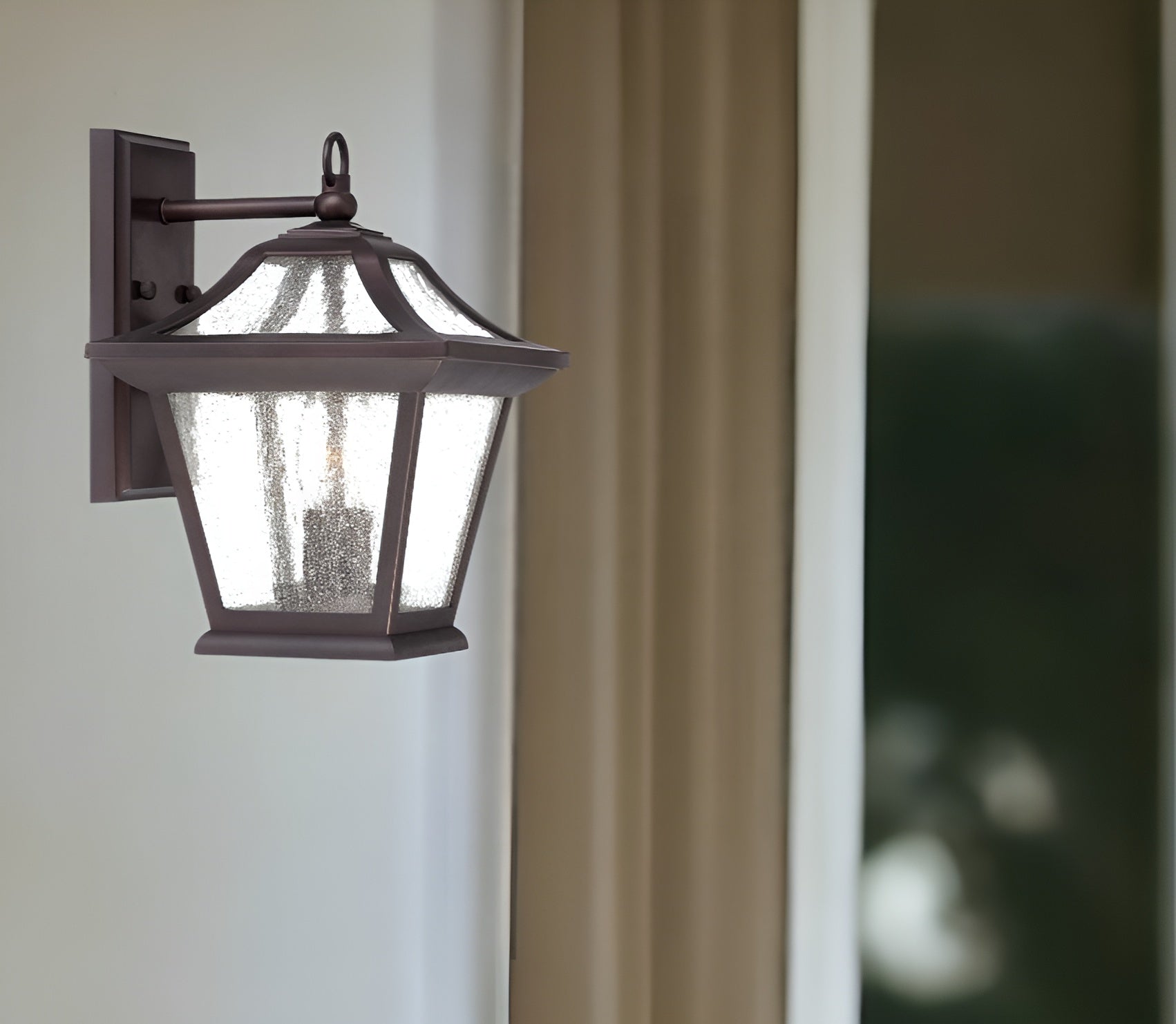 XL Antique Bronze Birdhouse Shape Outdoor Wall Light-Outdoor Lighting-DECOROLALA