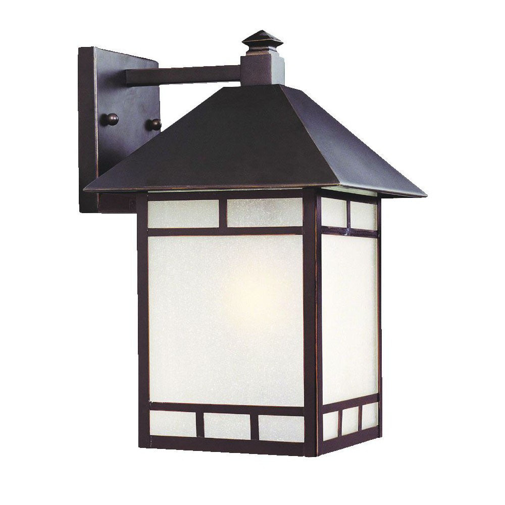 XL Antique Bronze Frosted Glass Lantern Wall Light-Outdoor Lighting-DECOROLALA
