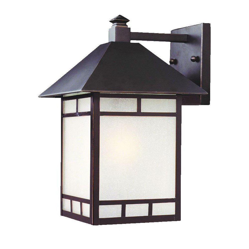 XL Antique Bronze Frosted Glass Lantern Wall Light-Outdoor Lighting-DECOROLALA