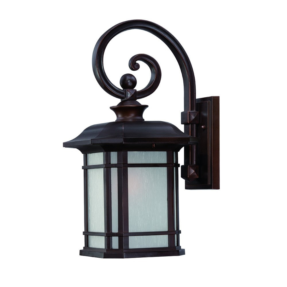 XL Antique Bronze Frosted Linen Glass Lantern Wall Light-Outdoor Lighting-DECOROLALA