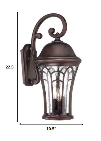 XL Bronze Tapered Goblet Wall Light-Outdoor Lighting-DECOROLALA