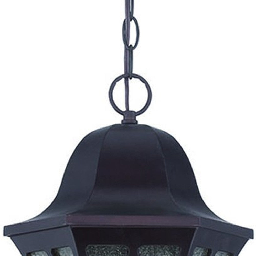 XL Matte Black Geometric Glass Hanging Light-Outdoor Lighting-DECOROLALA