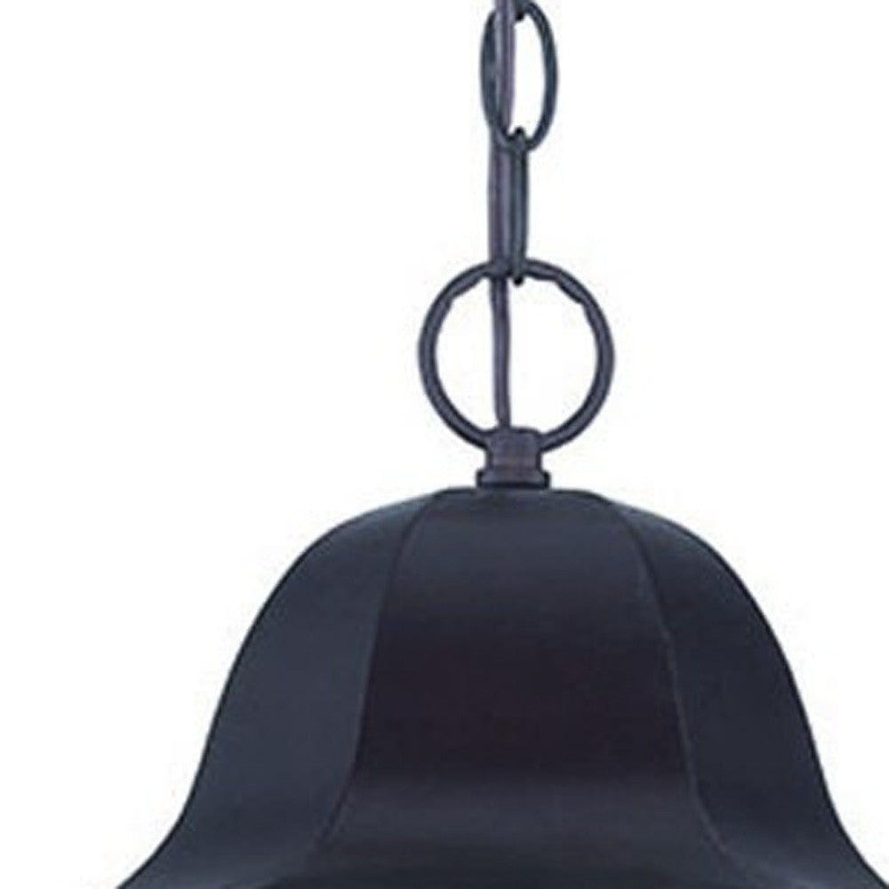 XL Matte Black Geometric Glass Hanging Light-Outdoor Lighting-DECOROLALA