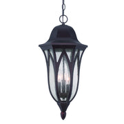 XL Matte Black Geometric Glass Hanging Light-Outdoor Lighting-DECOROLALA