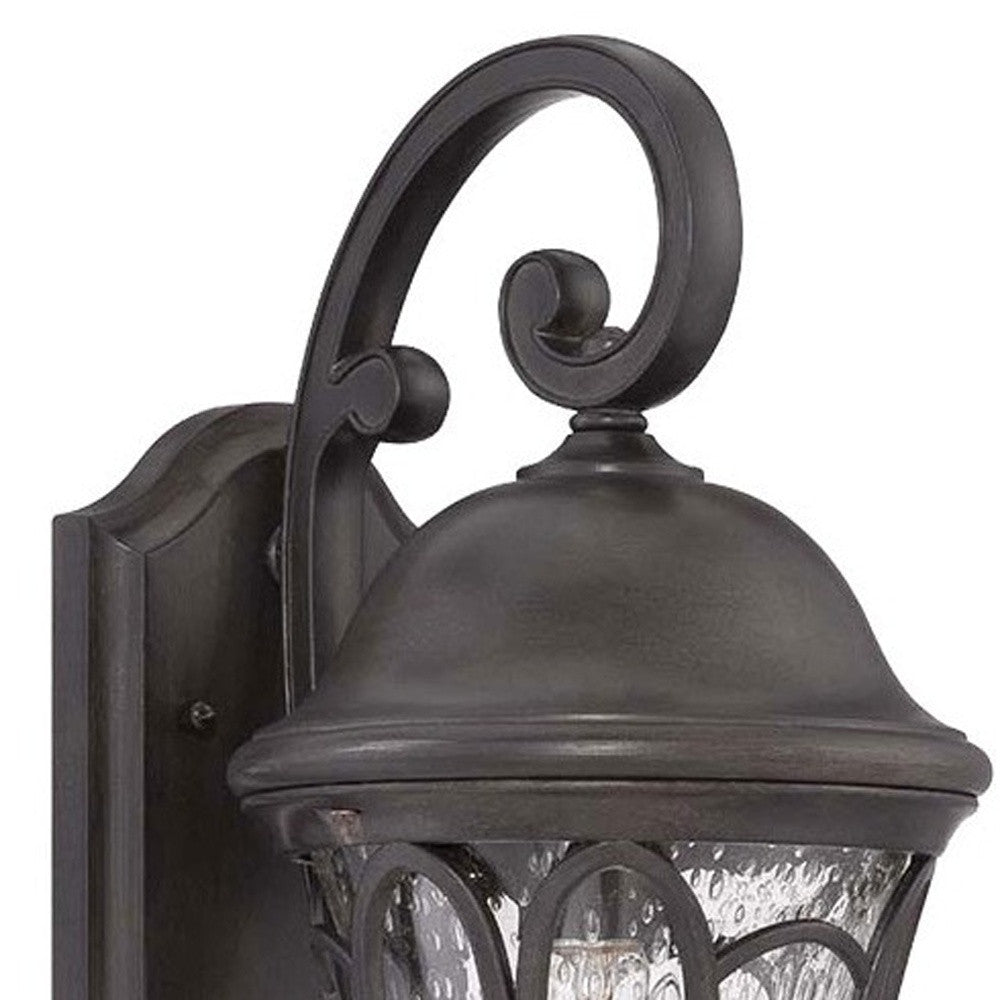 XL Matte Black Tapered Goblet Wall Light-Outdoor Lighting-DECOROLALA