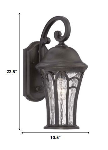 XL Matte Black Tapered Goblet Wall Light-Outdoor Lighting-DECOROLALA