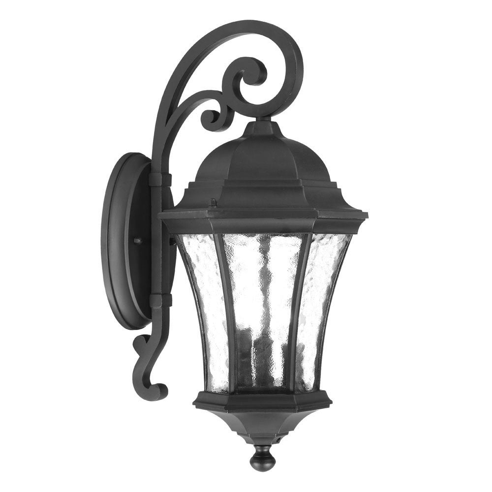 XL Matte Black Tapered Hanging Lantern Wall Light-Outdoor Lighting-DECOROLALA