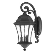 XL Matte Black Tapered Hanging Lantern Wall Light-Outdoor Lighting-DECOROLALA