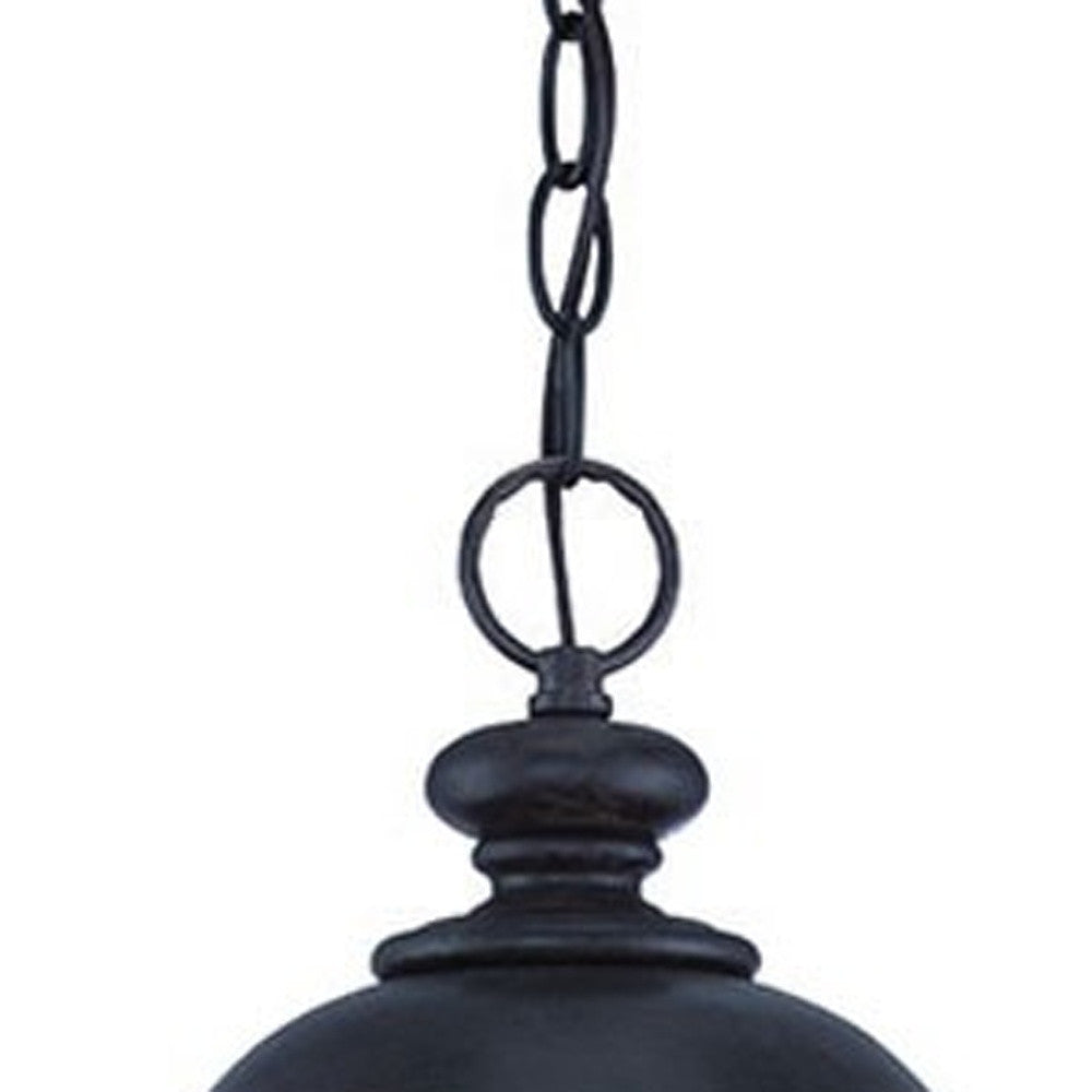 XL Three Light Matte Black Urn Shaped Hanging Light-Chandeliers-DECOROLALA
