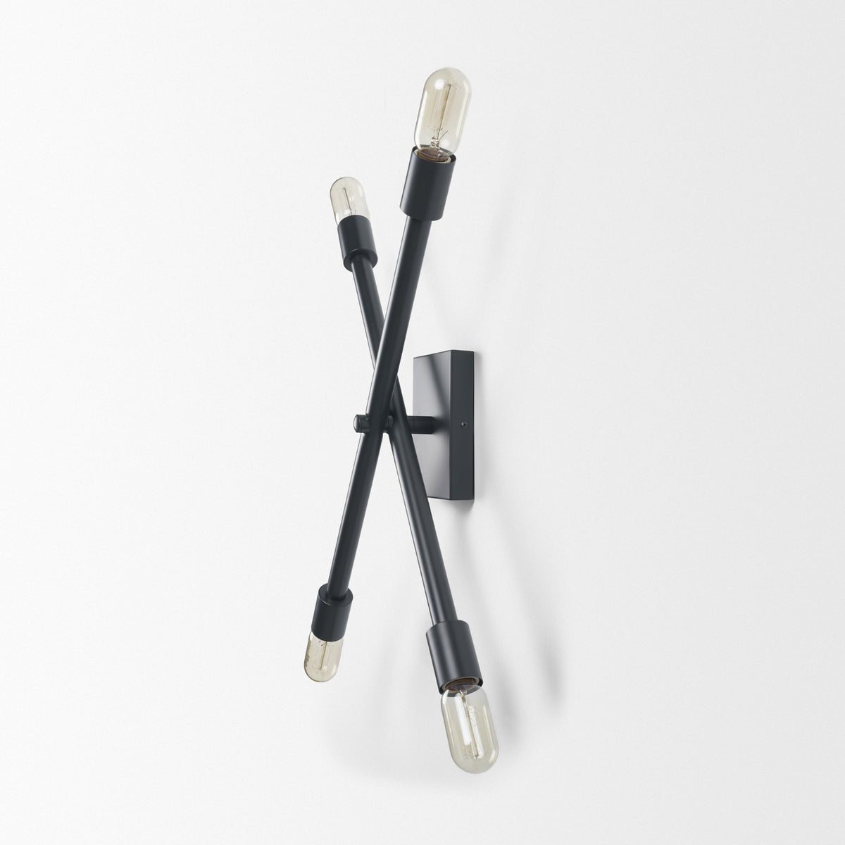 Xendi 4x25 Black Toned Metal Sputnik Wall Sconce-Wall Sconces-DECOROLALA