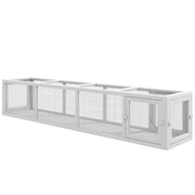 Tunnel pour chat de 79" de long, abri pour chat en forme de L avec design extensible, enclos pour chat utilisable à l’intérieur et à l’extérieur, blanc