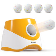 Automatic Dog Ball Launcher with 5 ETPU Balls 2.3", 3 Distance Settings 20ft, 33ft, 46ft, Orange